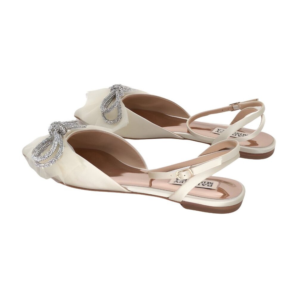 Badgley Mischka Women's Sabina Ballet Flat, Ivory, Size 7 - Picture 3 of 5